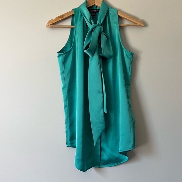 NWT Ralph Lauren Tie-Neck Chatmese Blouse - Picture 2 of 10